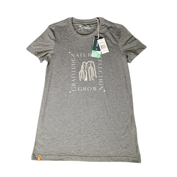 tentree Tops - tentree Women XS Willow Square T-Shirt Agave Green Heather Nature Graphic NWT